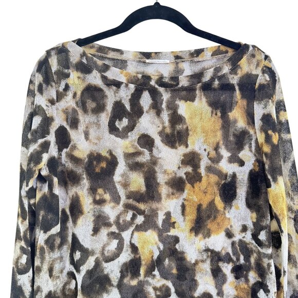 Maryan Mehlhorn Womens Swim Cover-Up Animal Print Sheer Belted Mini Dress Size S - Picture 3 of 8